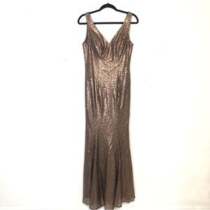 Copper Sequin Mermaid Dress